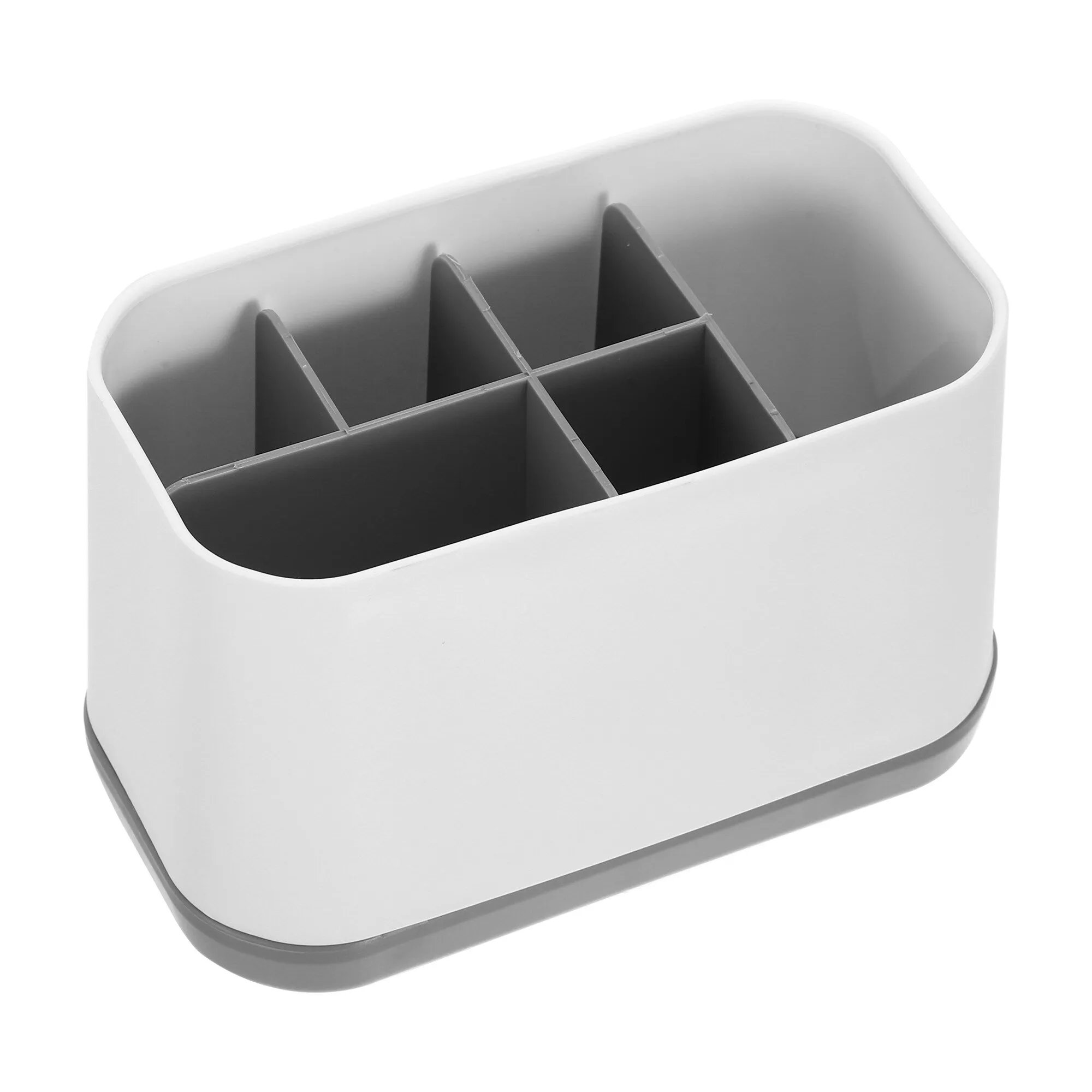 1 Pcs Removable Toothbrush Holder Toothbrush Organizer for Bathroom Gray White - Gray White