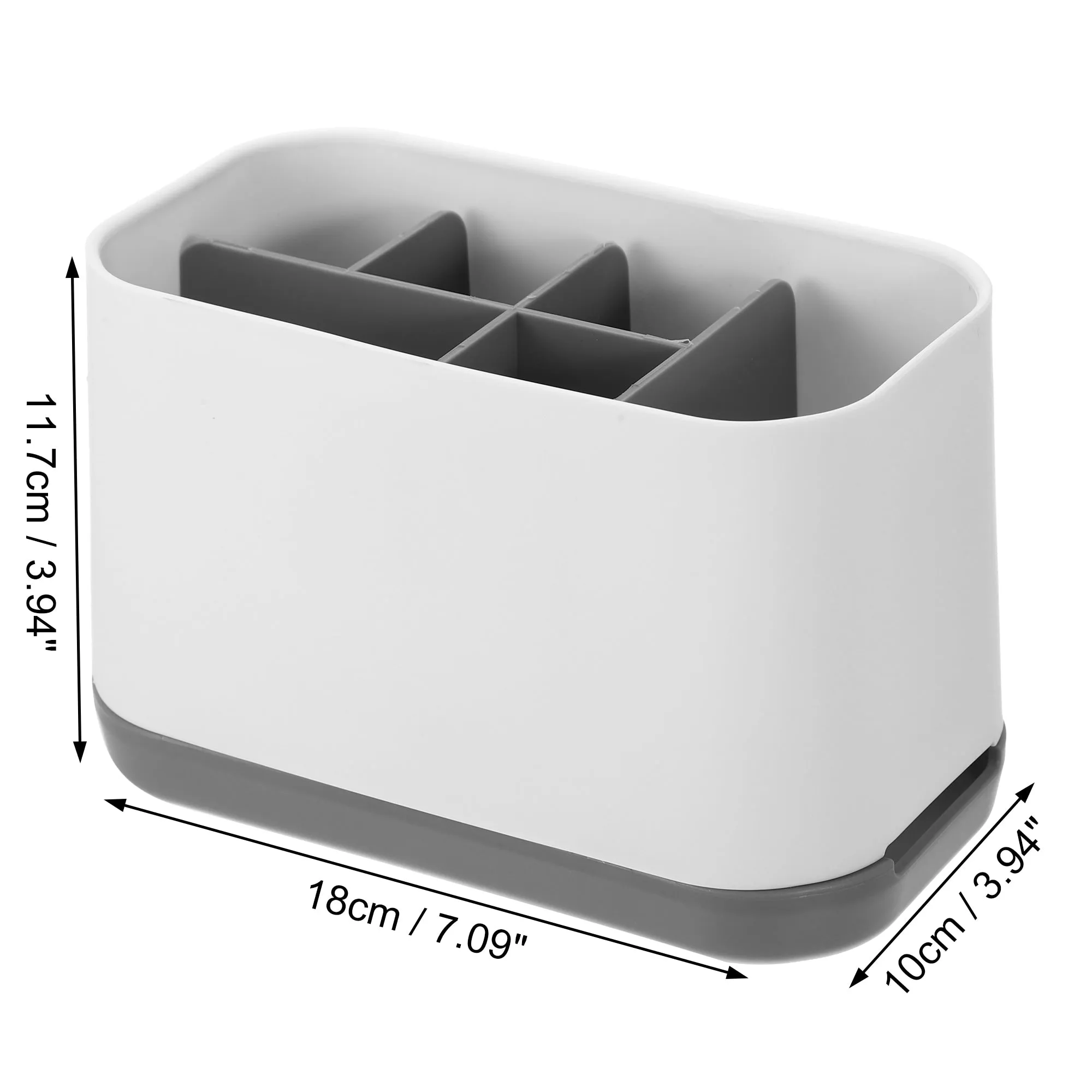 1 Pcs Removable Toothbrush Holder Toothbrush Organizer for Bathroom Gray White - Gray White