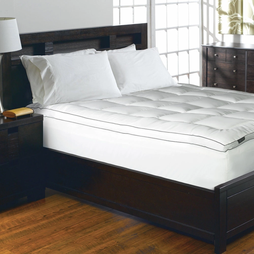 1200 Thread Count Cotton-rich Solid Mattress Pad - White mattress pads,mattress topper,bed protection