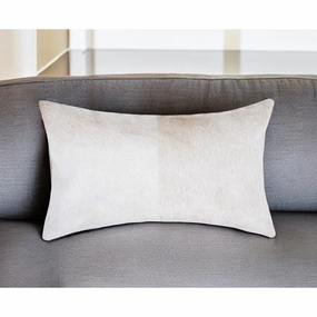 12" X 20" Natural Cowhide Lumbar Throw Pillow pillows,bed pillow,sleeping cushion