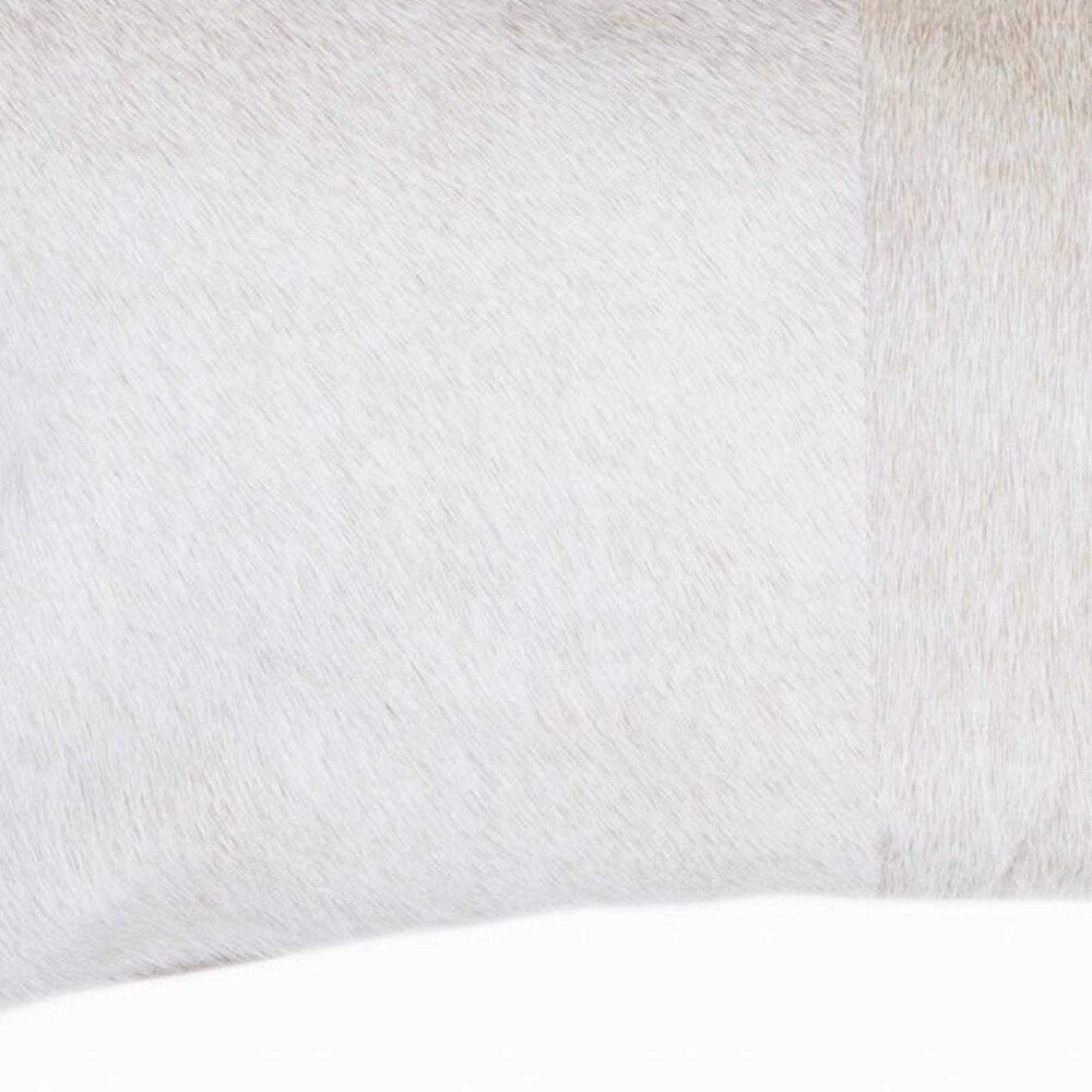 12" X 20" Natural Cowhide Lumbar Throw Pillow