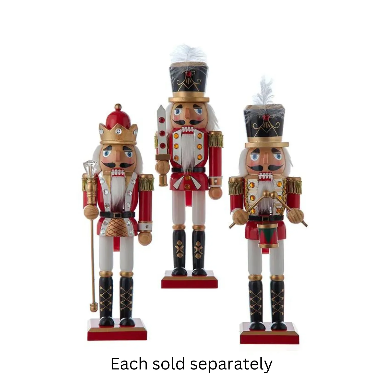 12" Red & White King & Soldier Nutcracker Decorative Mirror,Home Decor Mirror
