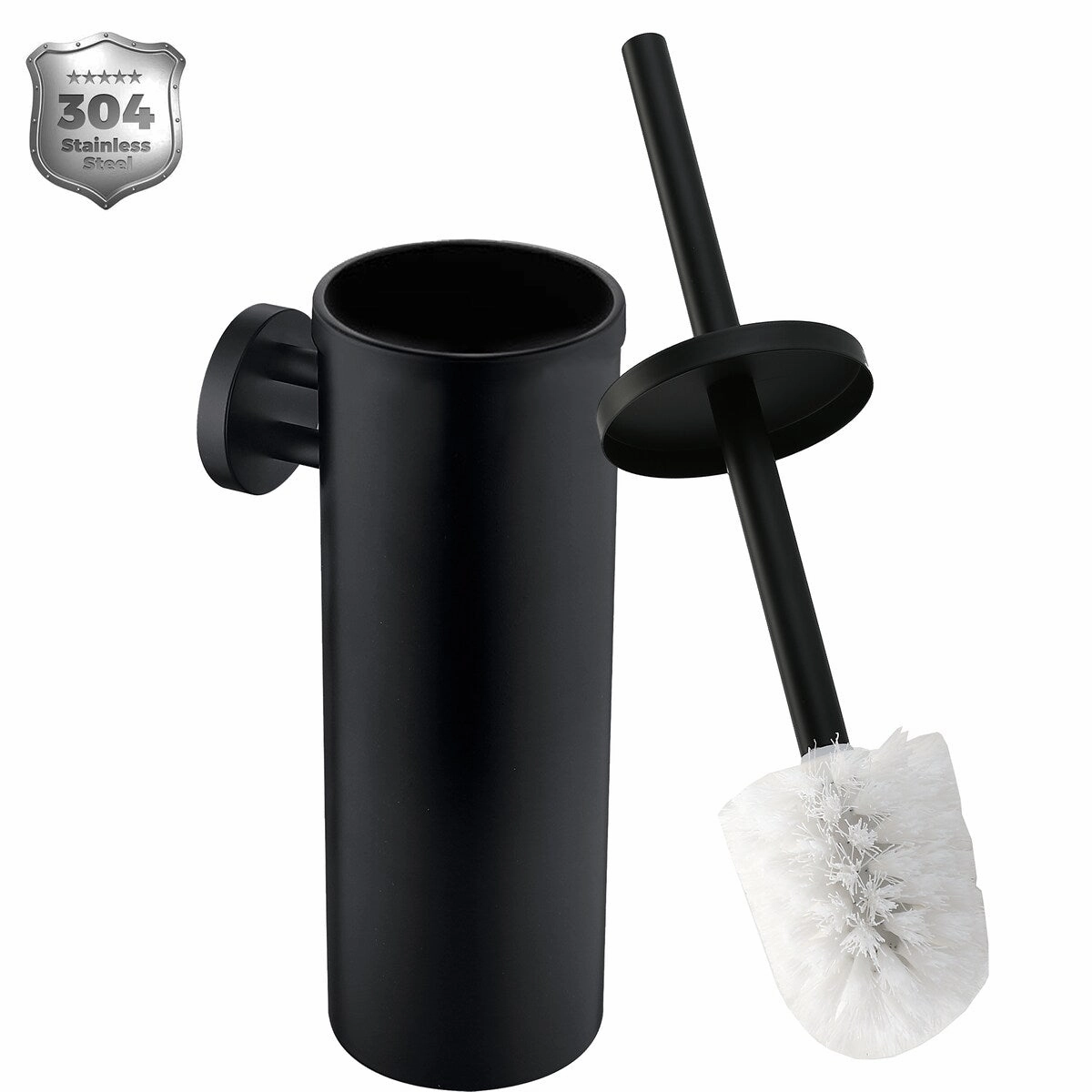 14" Stainless Steel Toilet Brush and Holder Toilet Brush Holder Set - N/A Toilet Brush,Bathroom Cleaner