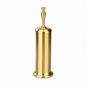 15" Tall Stainless Steel Gold Toilet Brush Set with Holder Toilet Brush,Bathroom Cleaner