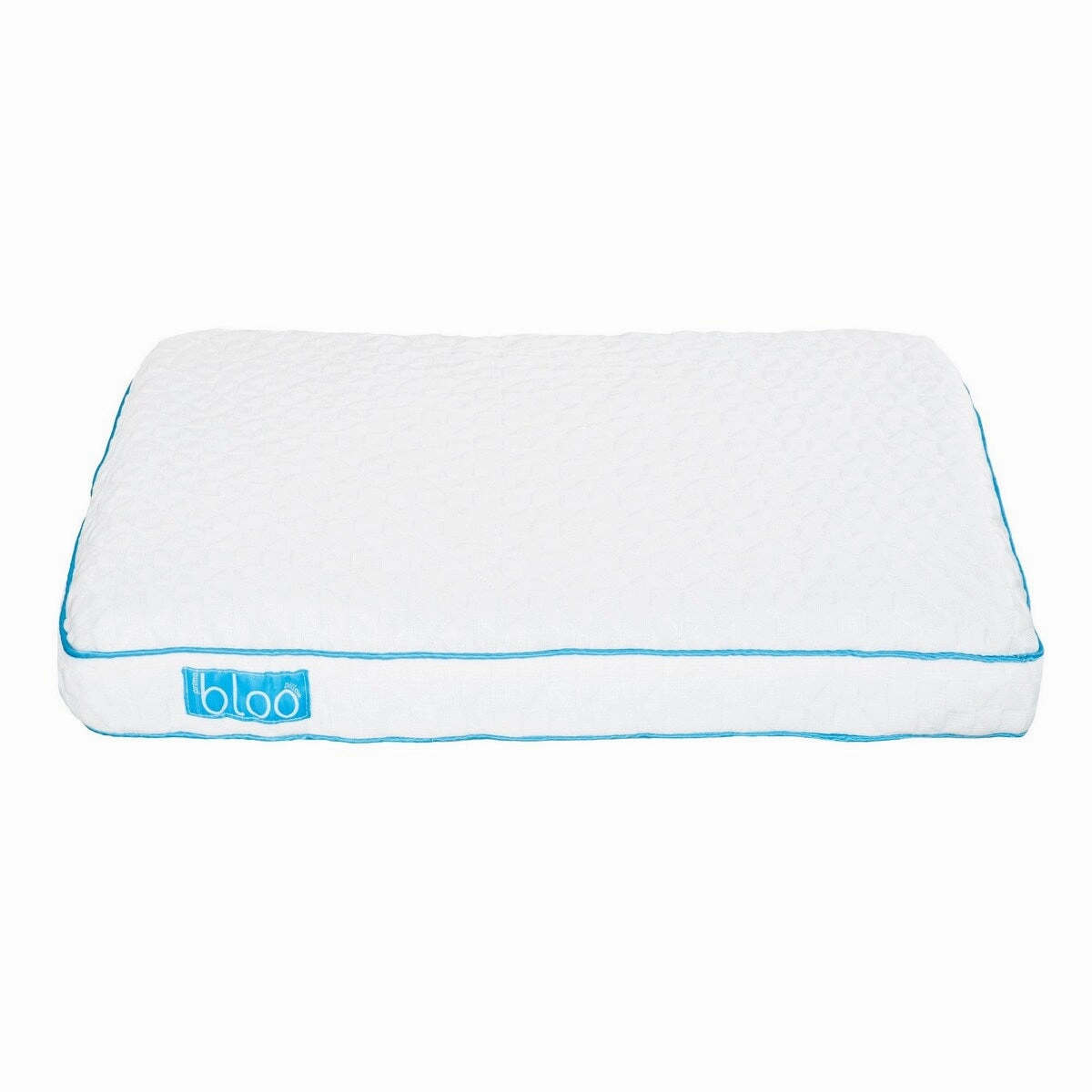 16 x 24 TPE Standard Foam Cooling Pillow with Contoured Neck Support - White, Blue