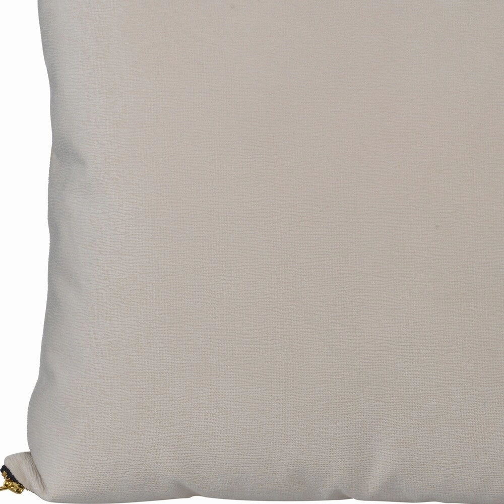 18 X 18 Inch Polyester Cover Pillow with Zipper Opening, Set of 2, White