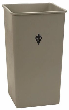 19 gal. Square Beige Trash Can