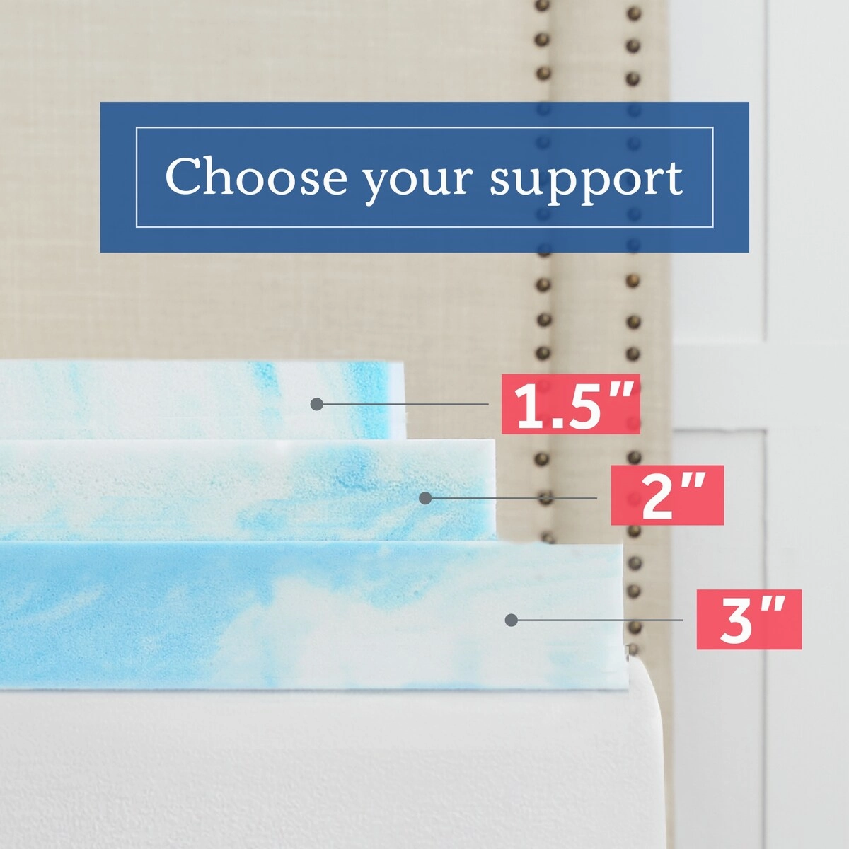 1.5" SealyChill Gel Memory Foam Mattress Topper