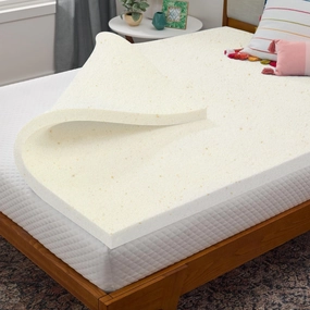 1", 2" & 3" Copper-Infused Memory Foam Mattress Toppers, Cooling and Pressure Relieving with Airflow Design, Beige mattress pads,mattress topper,bed protection