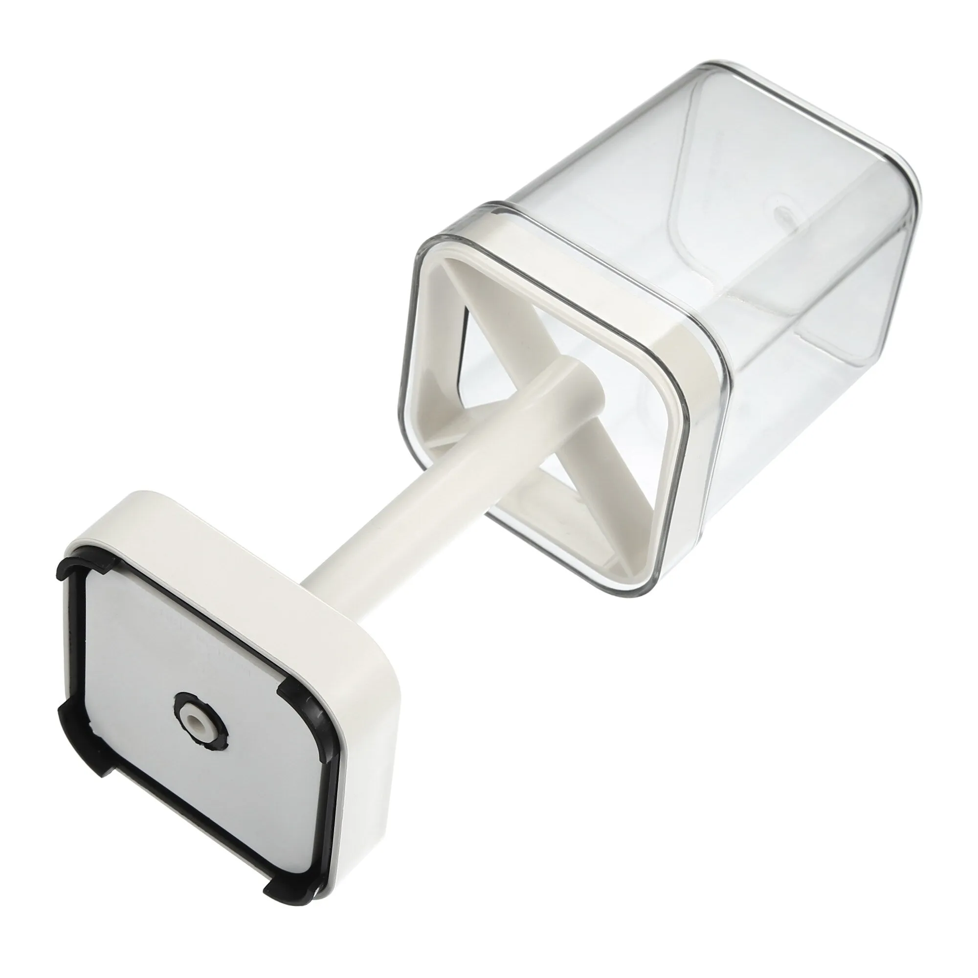 1Pc Toothbrush Holder Stand with Cover with 3 Slots ABS White 8.86"x2.87"