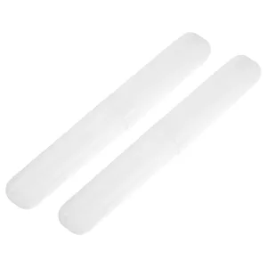 2 Pcs, Toothbrush Travel Case, Plastic, Lightweight Traveling Toothbrush Holders Case, 7.48"x1.06" Toothbrush Holder,Bathroom Organizer