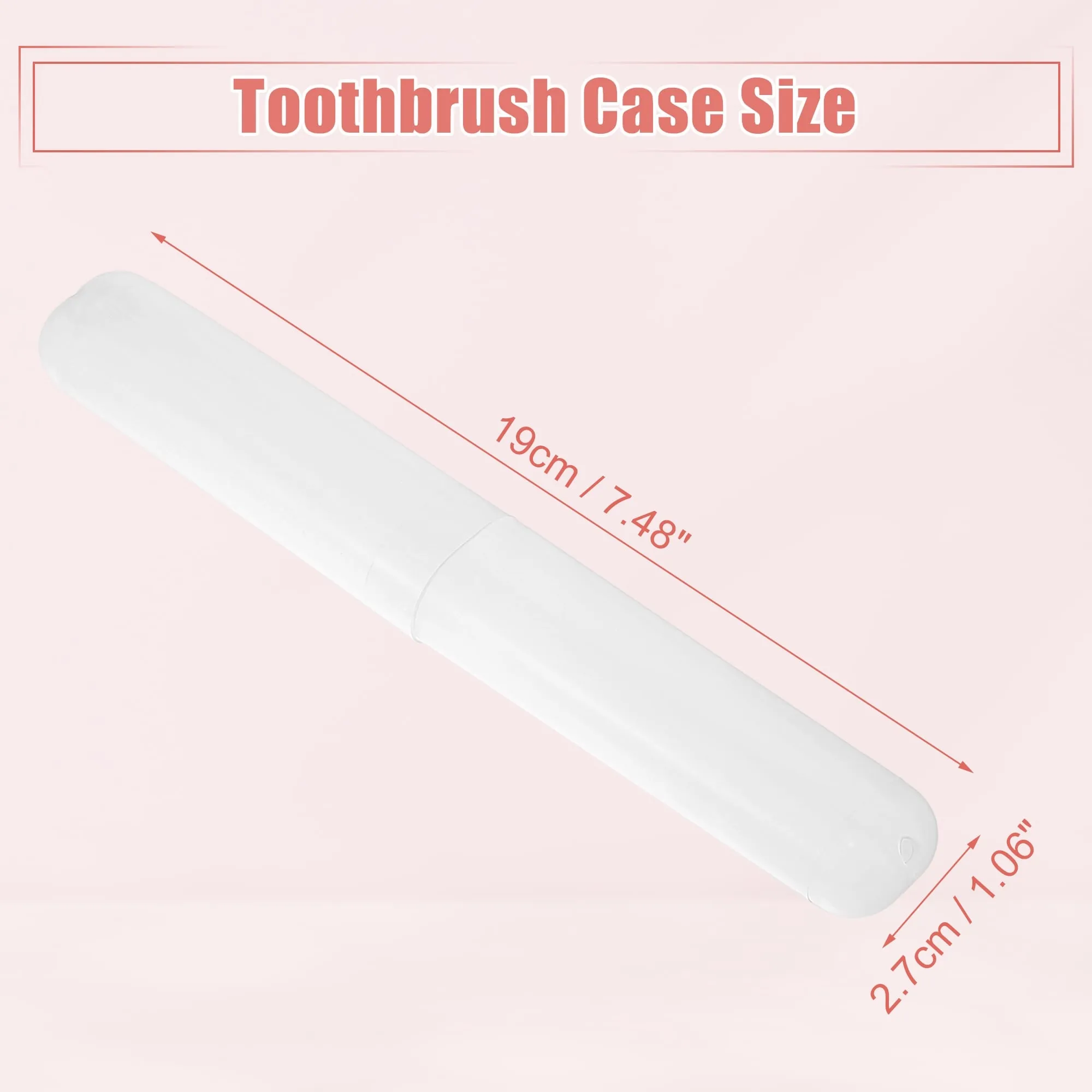 2 Pcs, Toothbrush Travel Case, Plastic, Lightweight Traveling Toothbrush Holders Case, 7.48"x1.06"