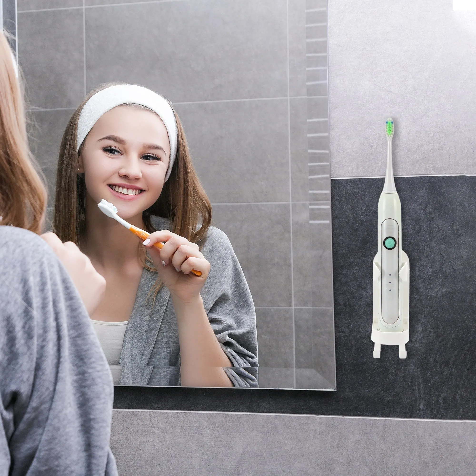 2 Pcs Wall-mounted Toothbrush Holder, Hanging Toothbrush Holder, 5.28"x1.73"x1.81"
