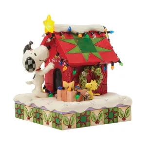 2025 Jim Shore Hallmark Exclusive Peanuts Snoopy 75th Anniversary Decorating Doghouse with LED Lit Star Prize-Worthy Christmas 6.25" Decorative Mirror,Home Decor Mirror