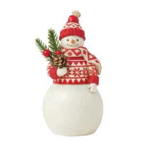 2025 Jim Shore Hallmark Exclusive Snowman with Garland & Cardinal Bird Finishing Touches 8.5" Decorative Mirror,Home Decor Mirror