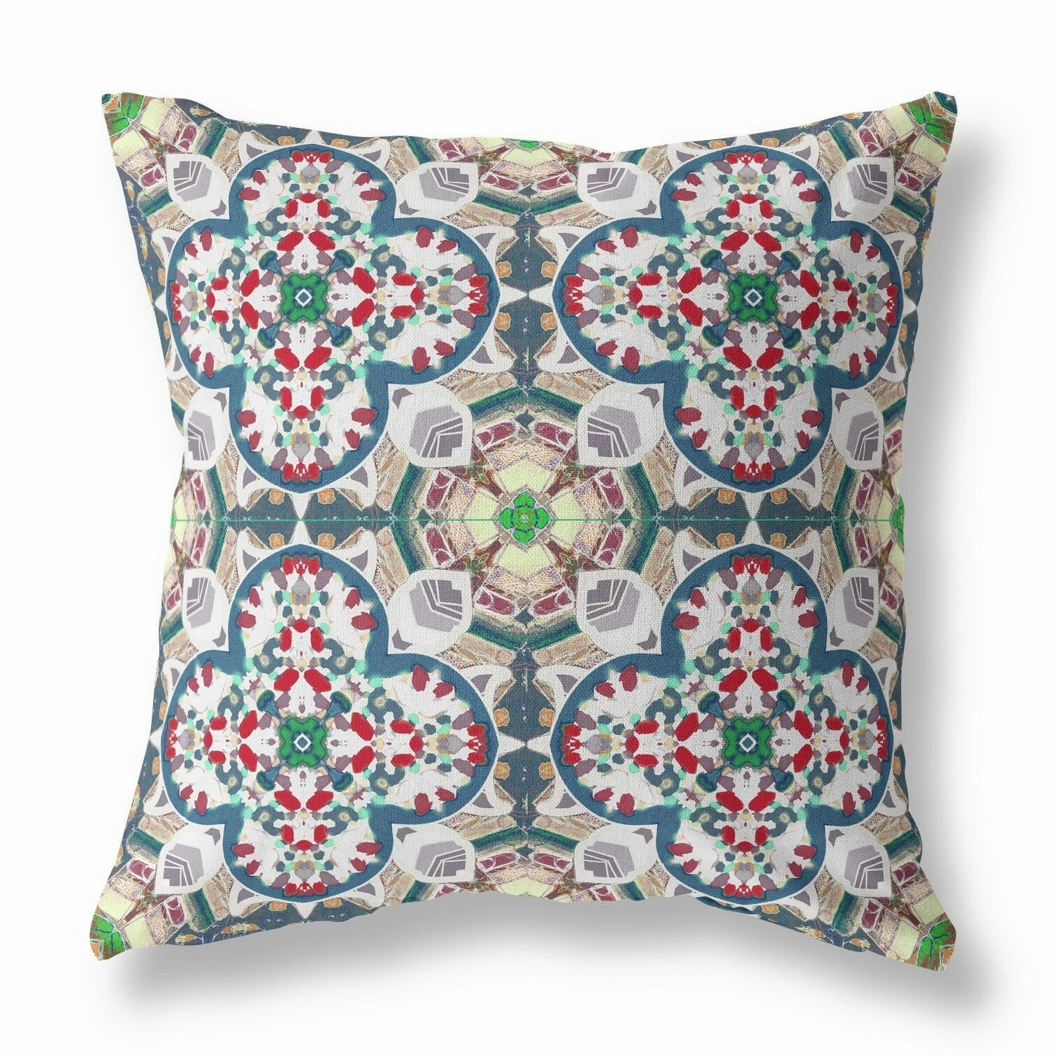 20" Green White Cloverleaf Indoor Outdoor Zippered Throw Pillow - Red pillows,bed pillow,sleeping cushion