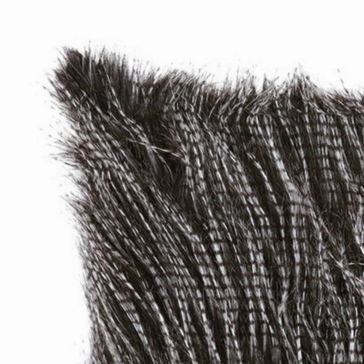 20 x 20 Faux Fur Accent Pillow with Zippered Closure, Set of 4, Gray