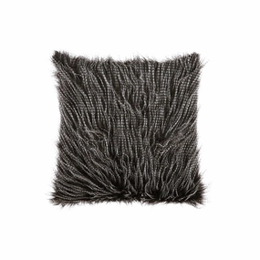 20 x 20 Faux Fur Accent Pillow with Zippered Closure, Set of 4, Gray pillows,bed pillow,sleeping cushion