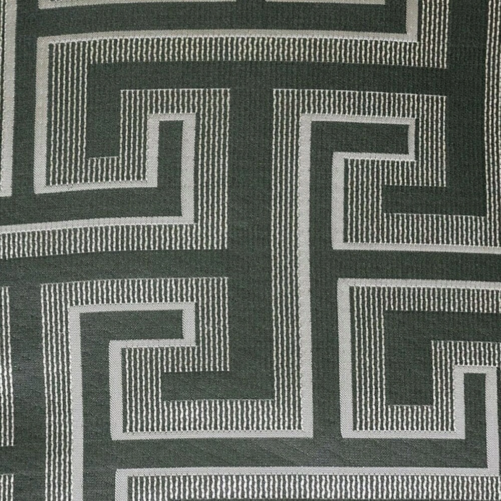 20 X 20 Inches Maze Design Polyester Accent Pillow, Set of 2, Gray and Black
