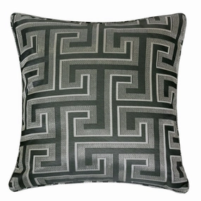 20 X 20 Inches Maze Design Polyester Accent Pillow, Set of 2, Gray and Black pillows,bed pillow,sleeping cushion