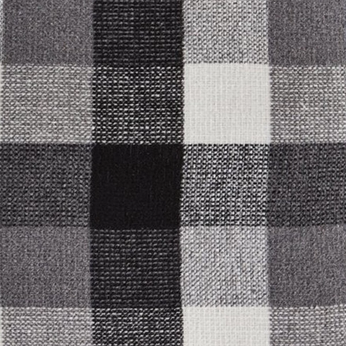 20 x 20 Polyester Accent Pillow with Plaid Design, Set of 4, Gray and White - Gray and White