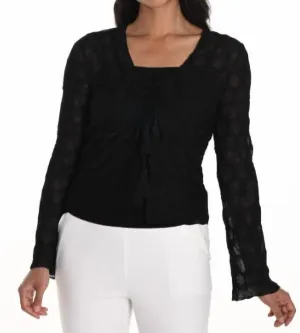 256441 - Sheer Lightweight Shrug In Black