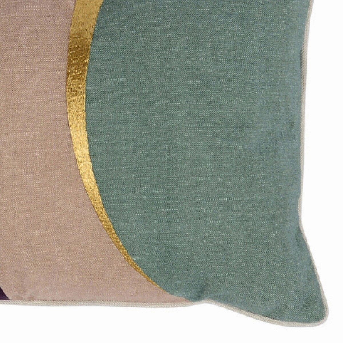 26 Inch Soft Fabric Accent Throw Pillow, Clean Lined, Abstract, Muticolor - Gold, Brown