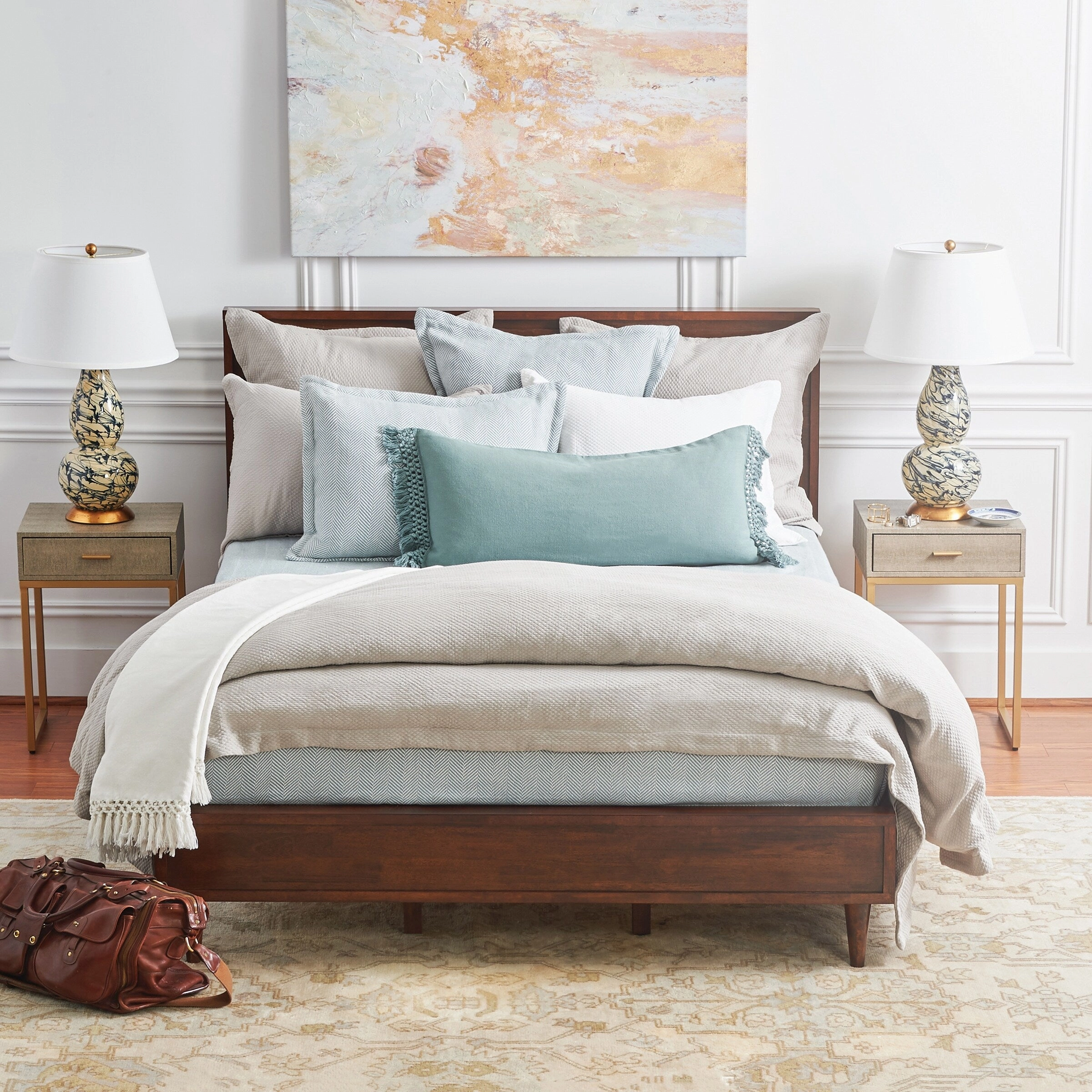26" x 26" Lavato Dove Cotton Euro Sham - Machine Washable