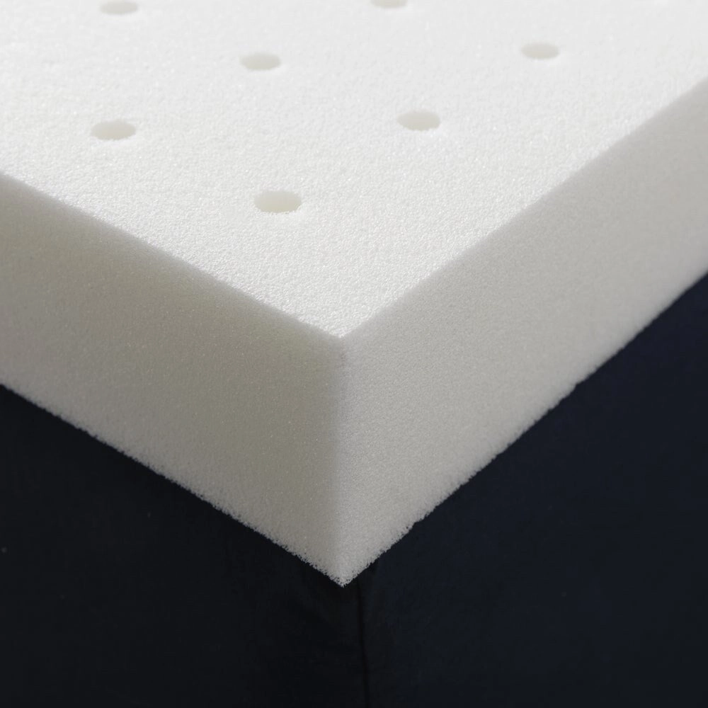 2.5 Inch Ventilated Memory Foam Mattress Topper - Crown Comfort - White
