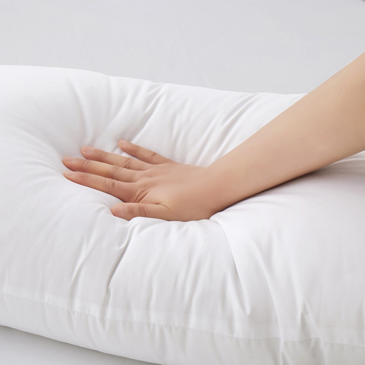 2 Pack Fluffy Down Alternative Bed Pillows for Back,Stomach, Side Sleeper - White