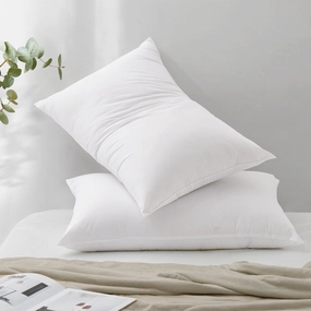 2 Pack Fluffy Down Alternative Bed Pillows for Back,Stomach, Side Sleeper - White pillows,bed pillow,sleeping cushion