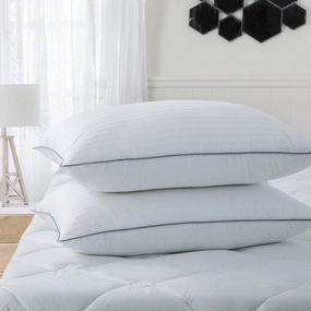 2 Pack Polyester Bed Pillow with 100 Cotton Cover - White pillows,bed pillow,sleeping cushion