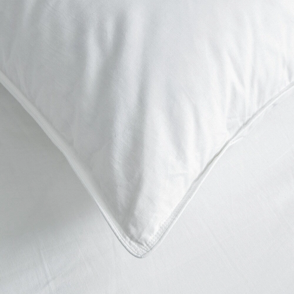 2 Pack Soft Premium White Down Bed Pillows for Stomach Sleepers