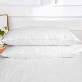 2 Pack Soft Premium White Down Bed Pillows for Stomach Sleepers pillows,bed pillow,sleeping cushion