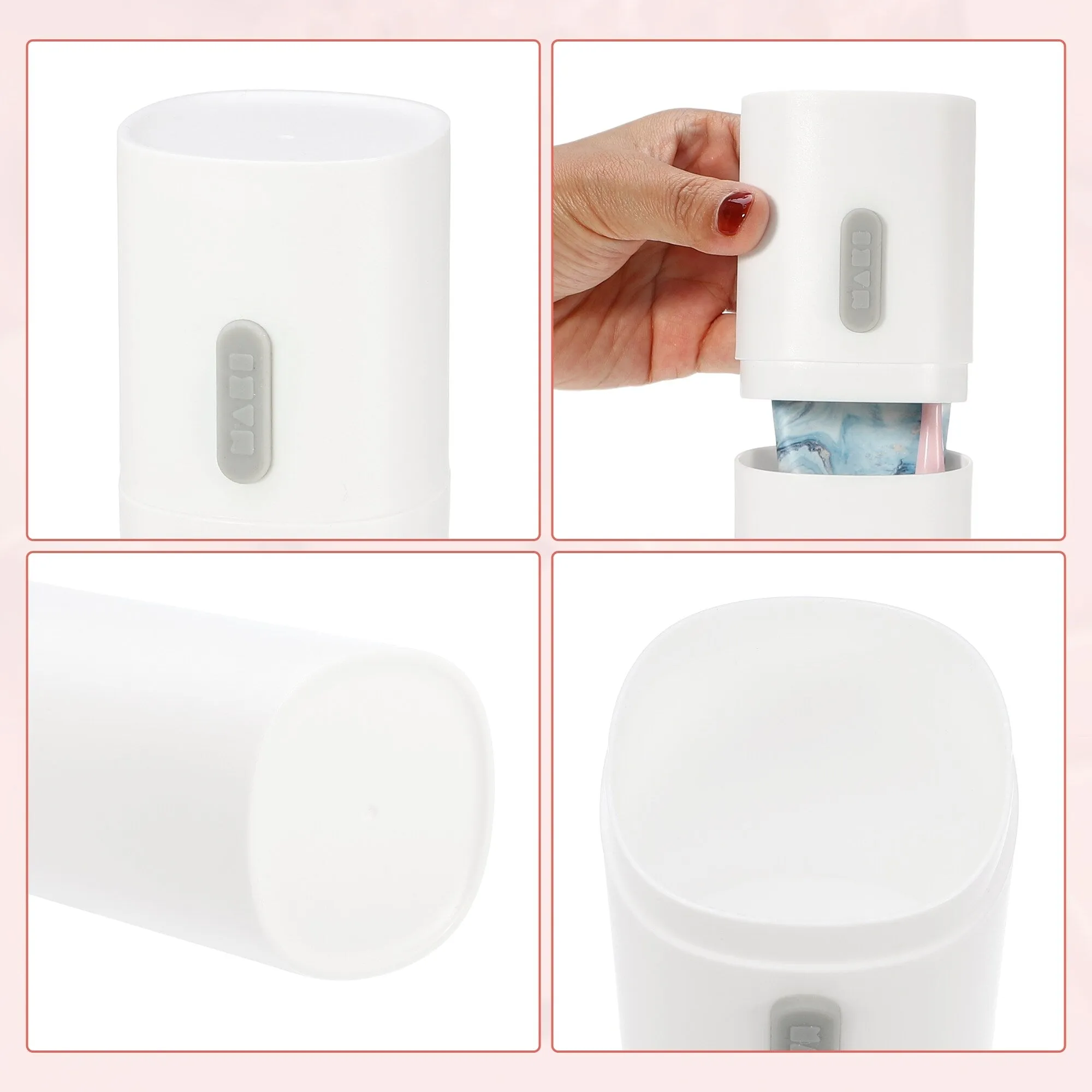2pcs Toothbrush Travel Case Lightweight for Travel 7.68"x2.36"