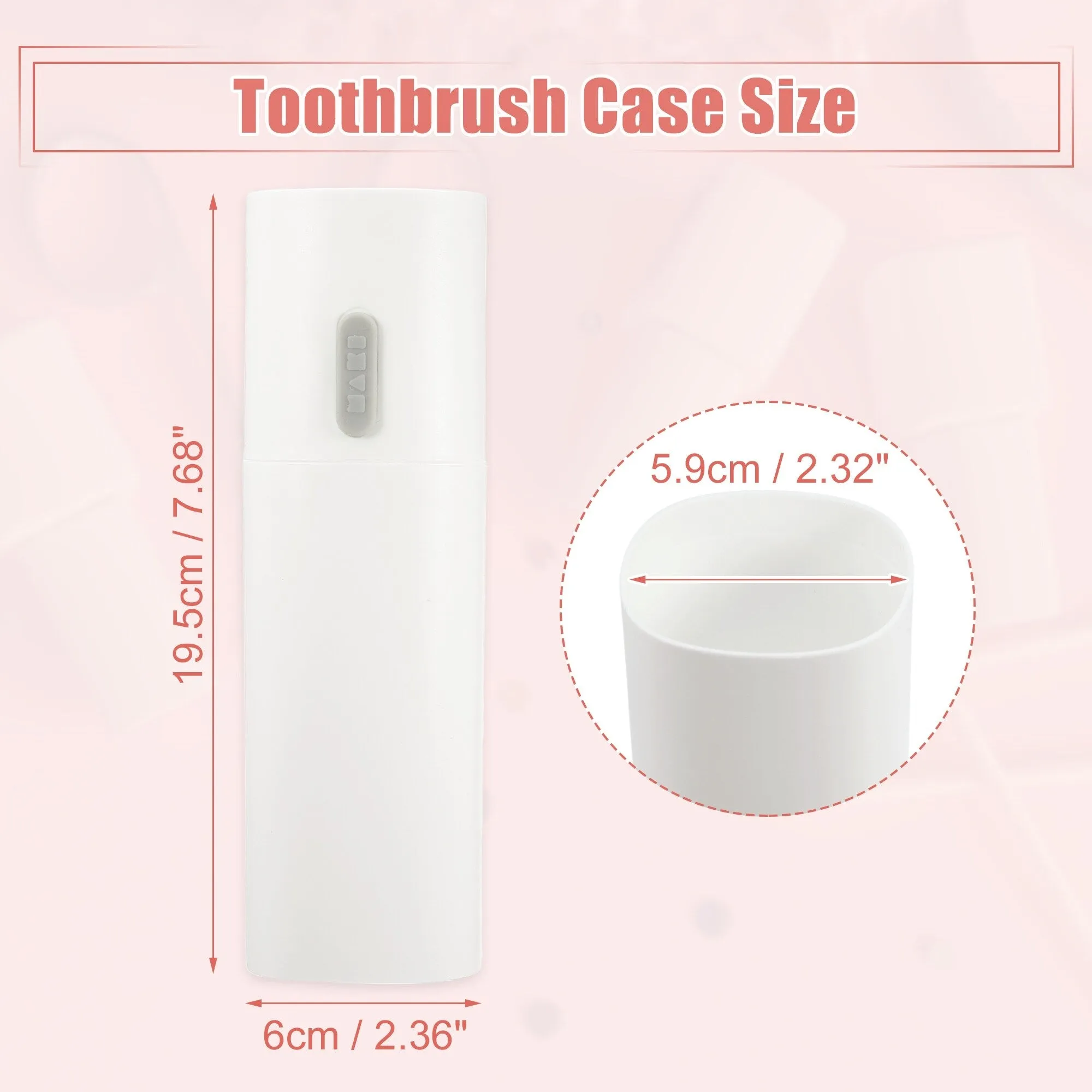 2pcs Toothbrush Travel Case Lightweight for Travel 7.68"x2.36"