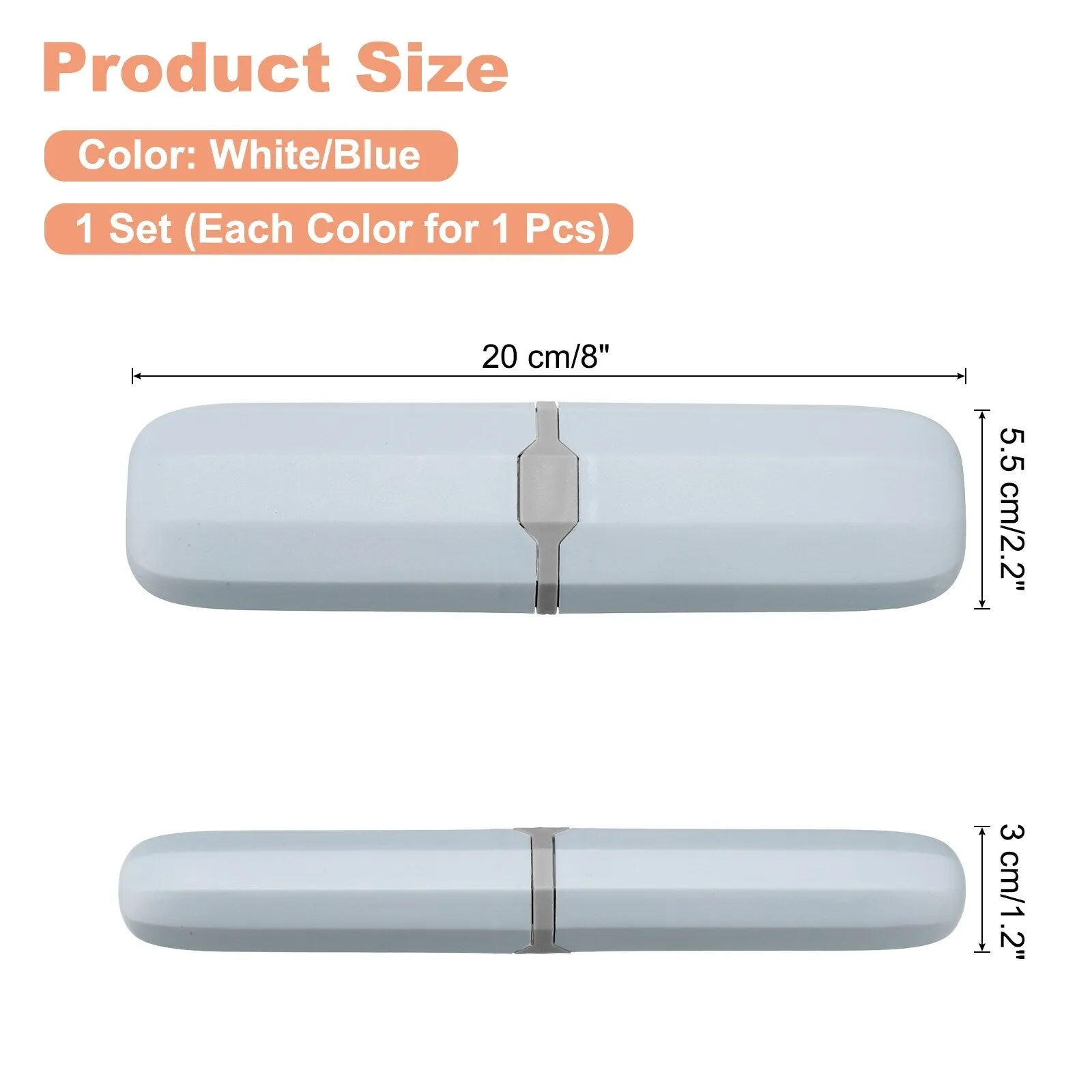 2pcs Travel Toothbrush Case Transparent Portable Toothbrush Holder