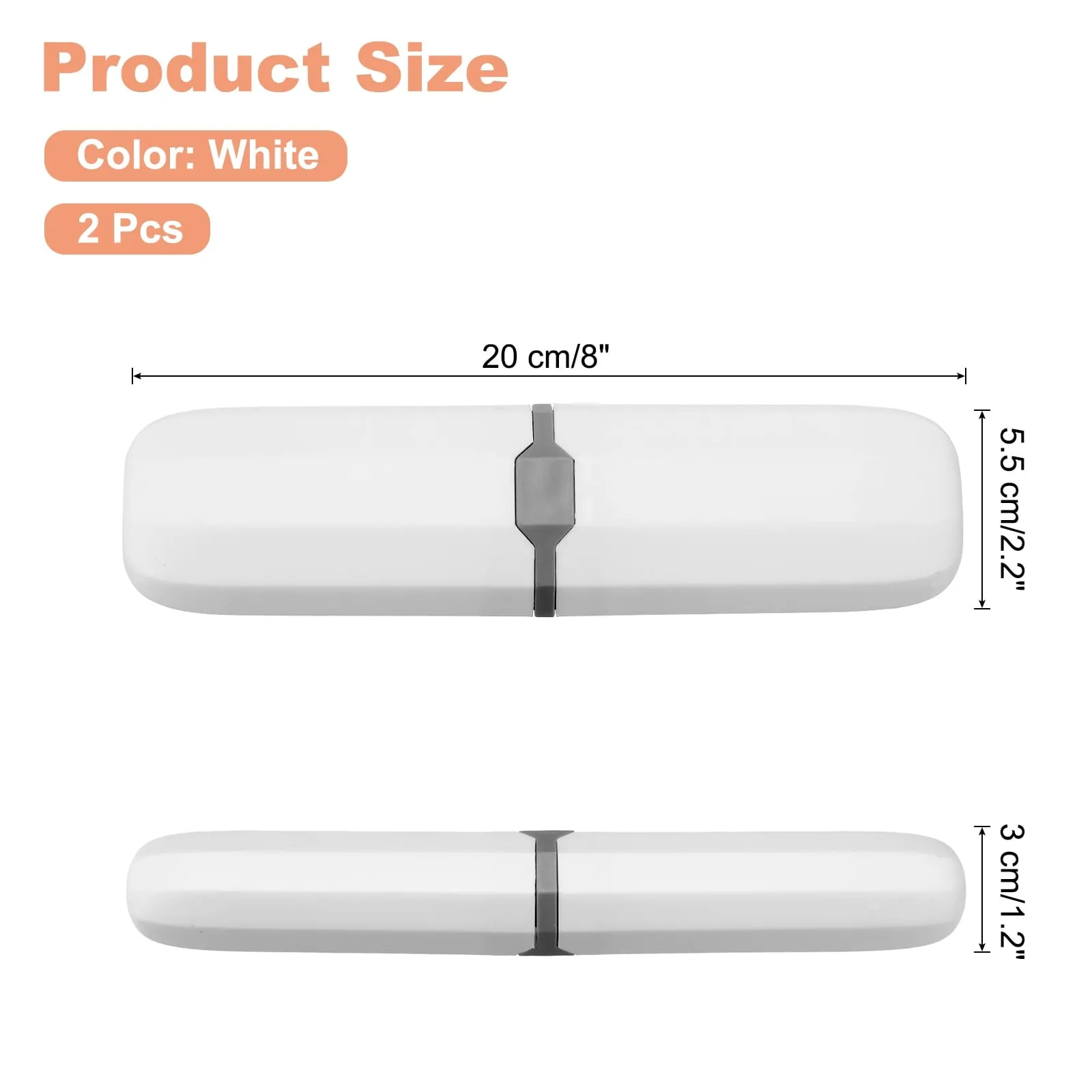 2pcs Travel Toothbrush Case Transparent Portable Toothbrush Holder