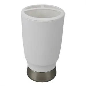 3 Section Rubberized Plastic Tooth Brush Holder, White Toothbrush Holder,Bathroom Organizer
