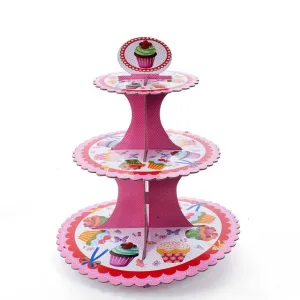 3-Tier Paper Cardboard Cupcake Displayer Decorative Mirror,Home Decor Mirror