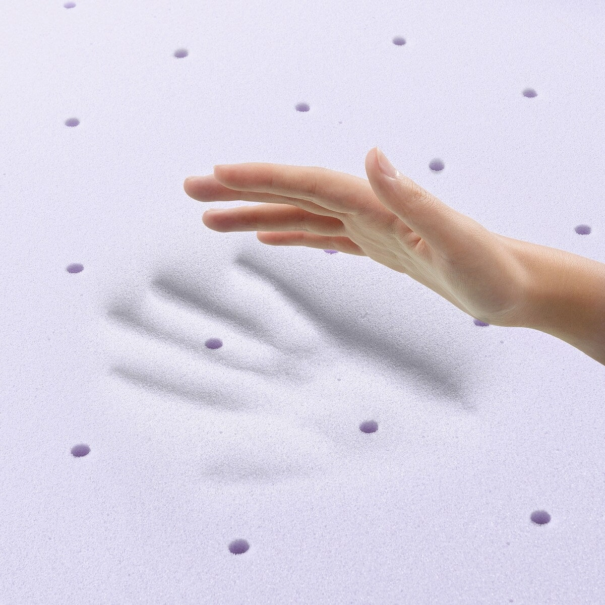 3 Inch Ventilated Memory Foam Mattress Topper with Lavender Infusion