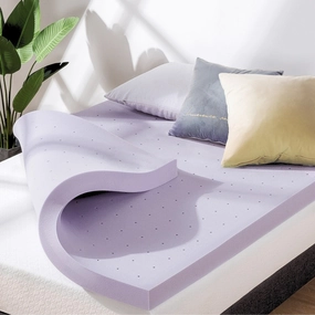 3 Inch Ventilated Memory Foam Mattress Topper with Lavender Infusion mattress pads,mattress topper,bed protection