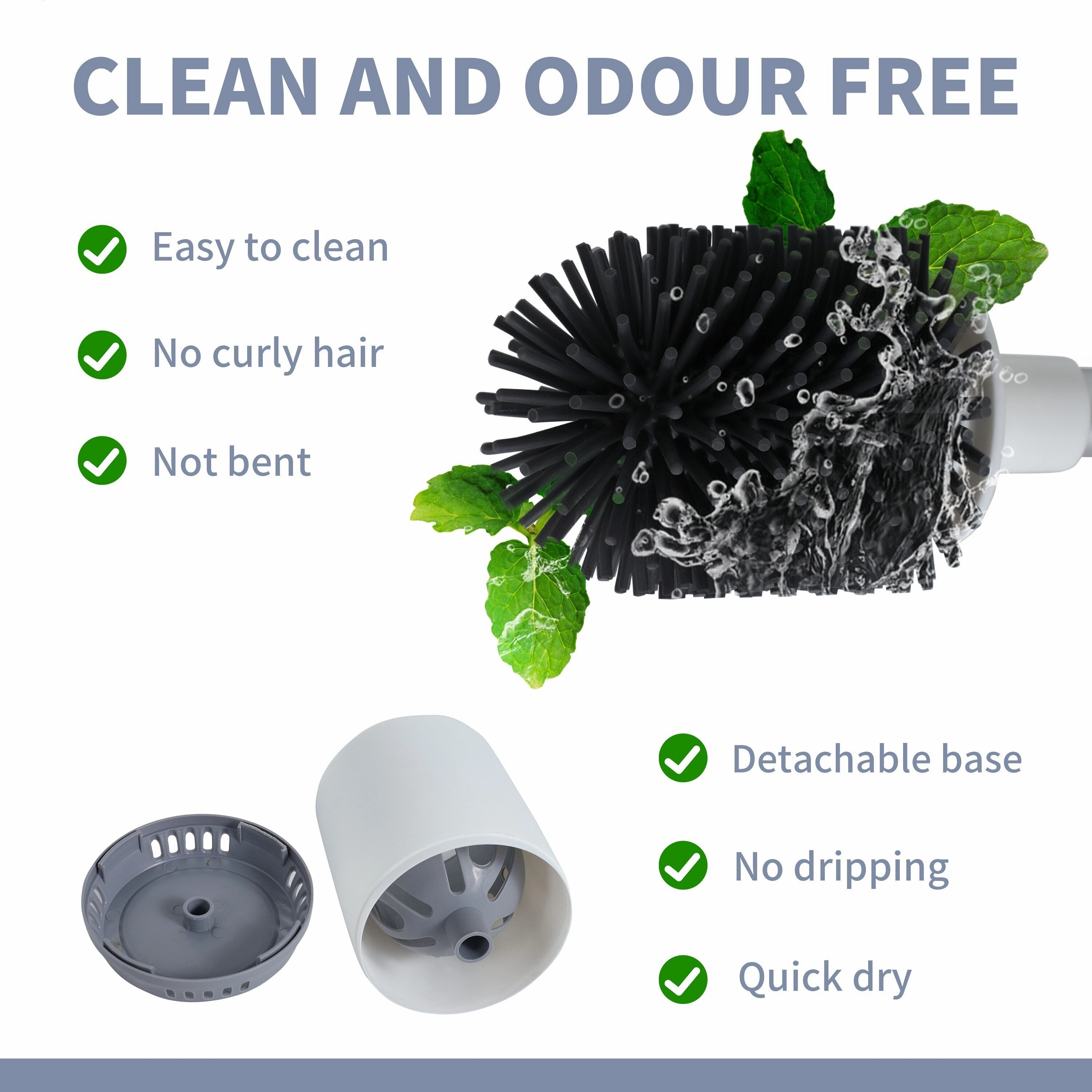 3 Pack Toilet Brush and Holder for Bathroom Storage Cleaning,Cleaning Supplies Toilet Cleaner Brush Bathroom Set