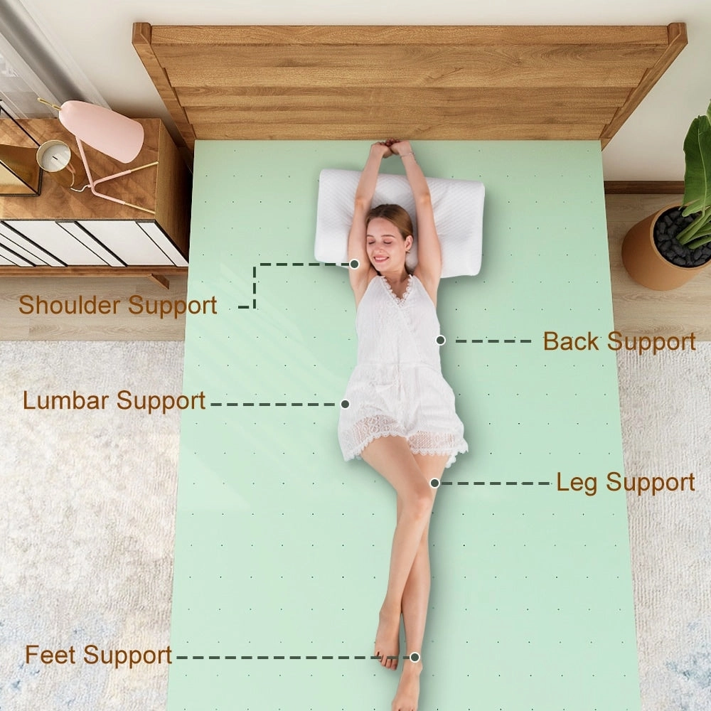 3" Memory Foam Bed Mattress Topper FULL - Green