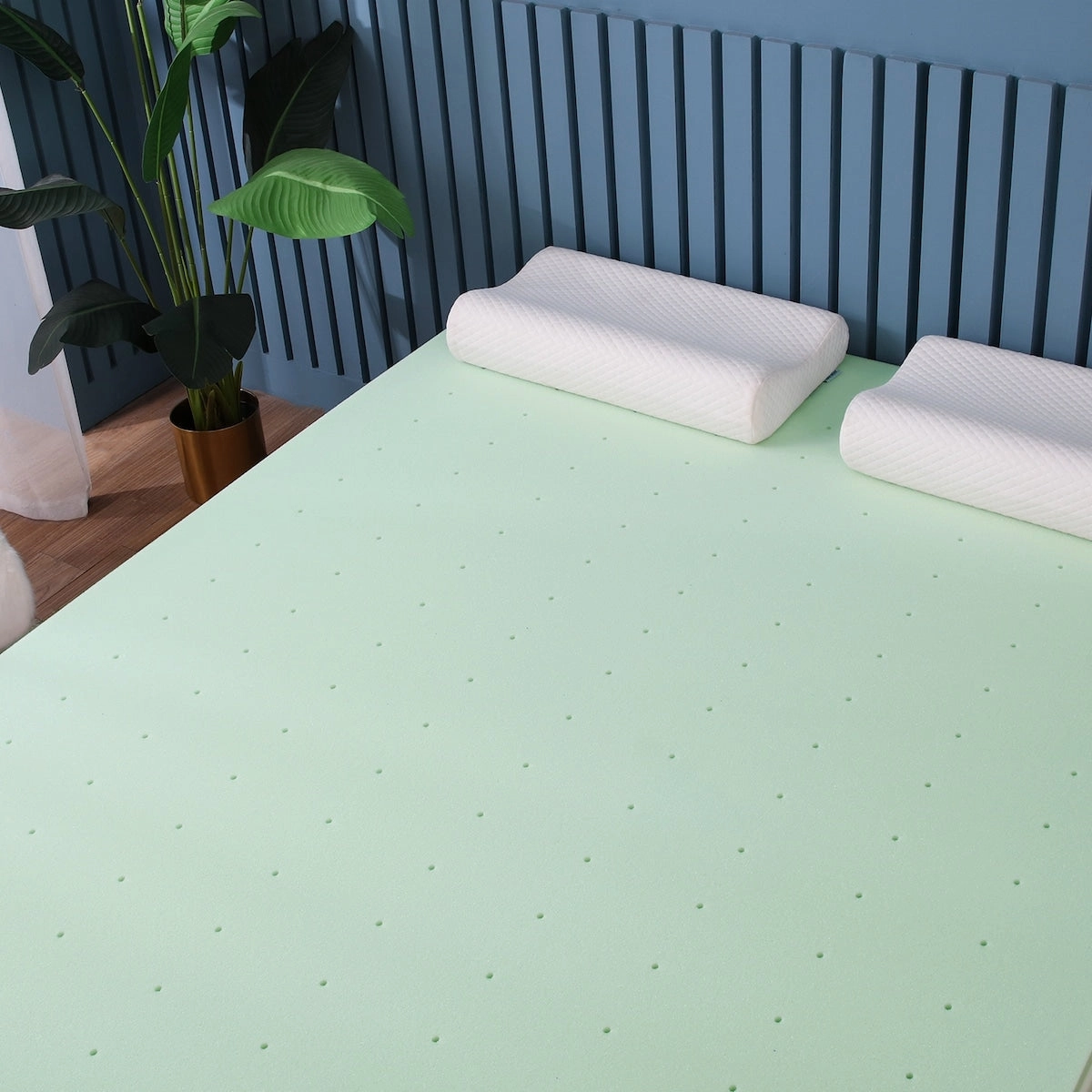 3" Memory Foam Bed Mattress Topper FULL - Green