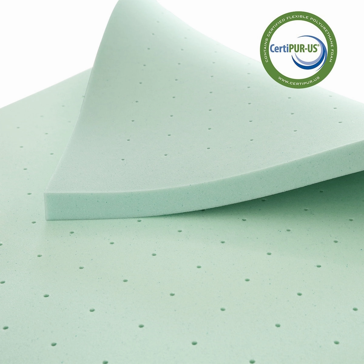 3" Memory Foam Bed Mattress Topper FULL - Green