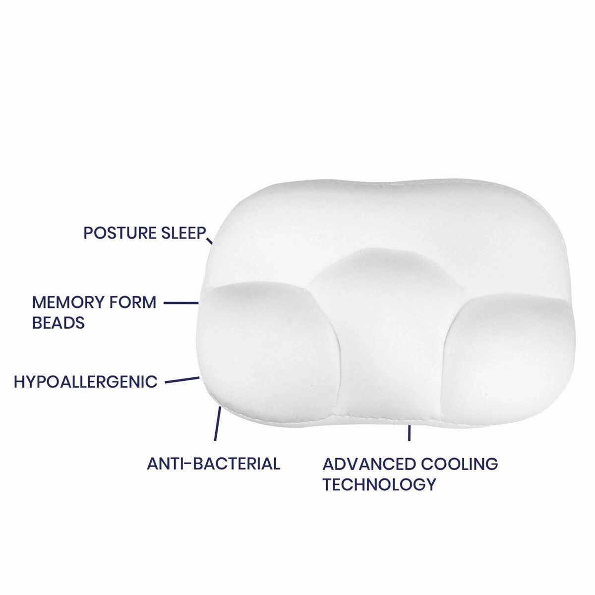 3D Super Soft Ultra Comfortable Cloud Pillow - White
