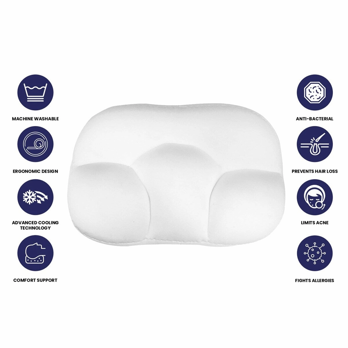 3D Super Soft Ultra Comfortable Cloud Pillow - White