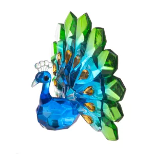 3" Brilliant Peacock Acrylic Figurine Decorative Mirror,Home Decor Mirror