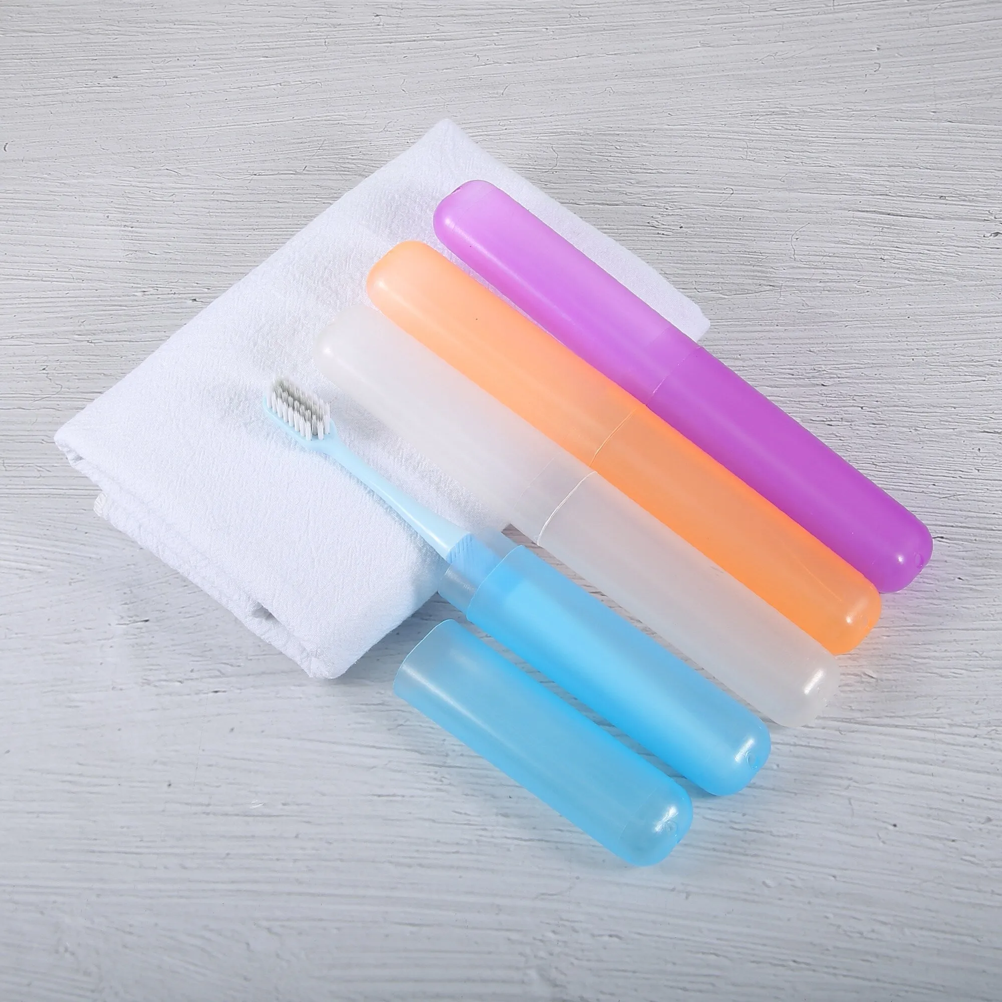 4 Pcs, Toothbrush Travel Case, Plastic, Lightweight Traveling Toothbrush Holders Case, 7.48"x1.06"